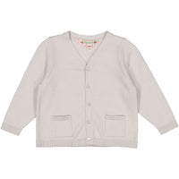 Bonpoint Grey Stitched Baby Cardigan