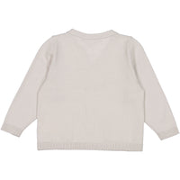 Bonpoint Grey Stitched Baby Cardigan
