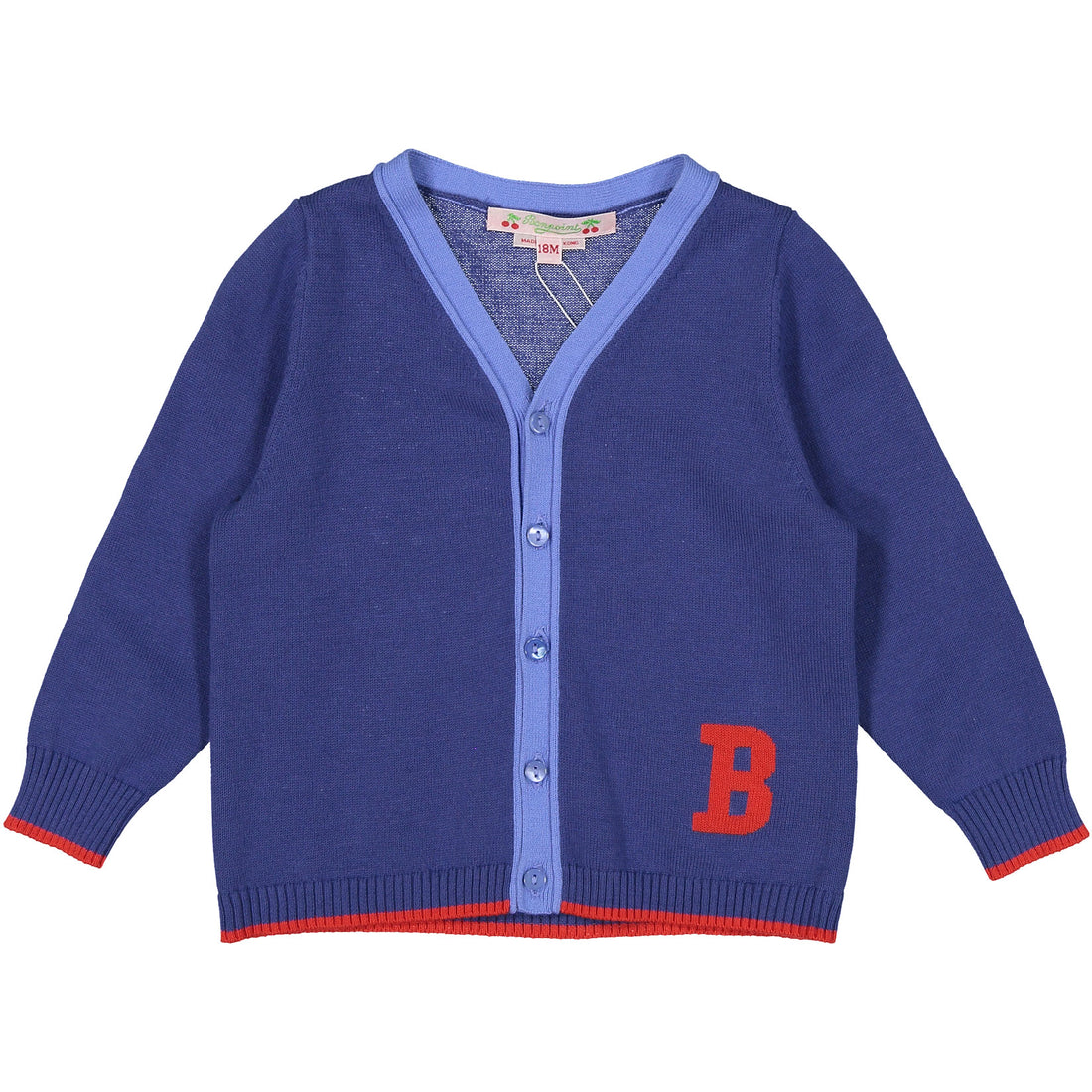 Bonpoint Bright Blue Baby B Cardigan