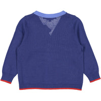 Bonpoint Bright Blue Baby B Cardigan