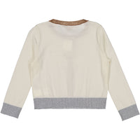 Bonpoint Ecru Coloblock Baby Cardigan