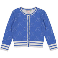 Bonpoint Blue Cherry Openwork YAM Cardigan