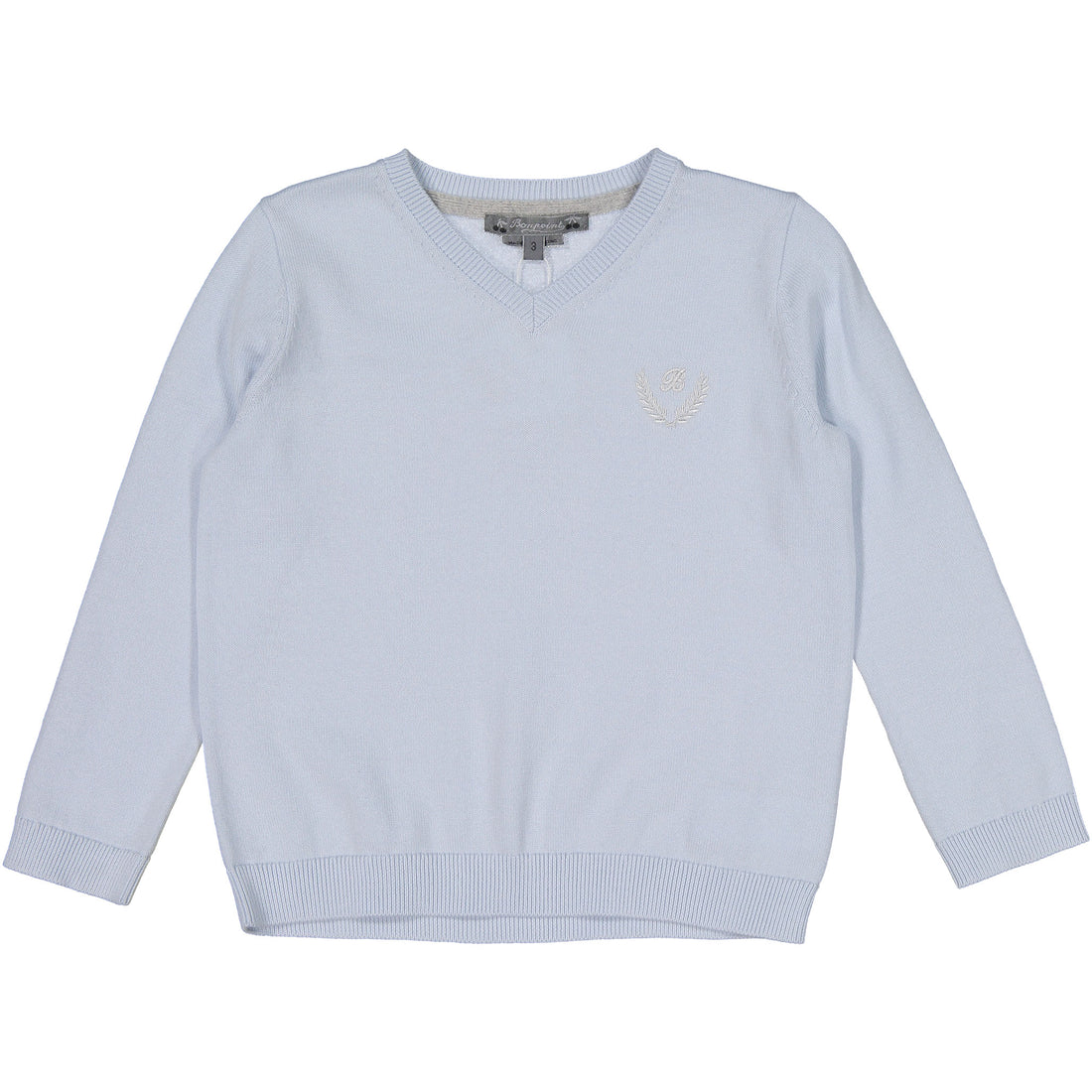 Bonpoint Light Blue V-neck Sweater