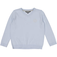 Bonpoint Light Blue V-neck Sweater