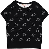 Bonpoint Black Embroidered Cherry YAM Sweater