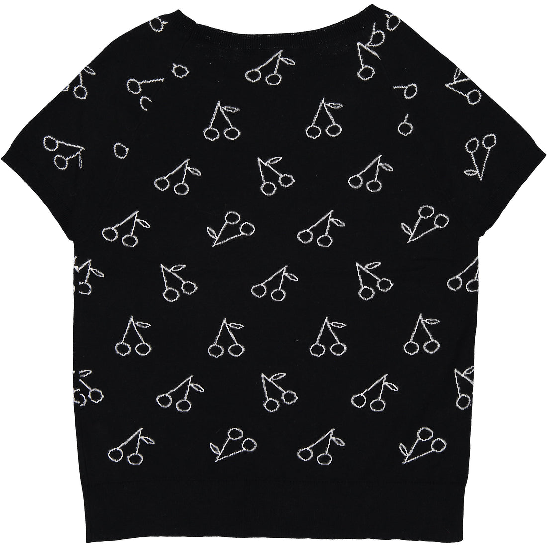 Bonpoint Black Embroidered Cherry YAM Sweater