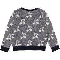 Bonpoint Marine Stitched Cherry Sweater