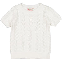 Bonpoint Cream Openwork Sweater