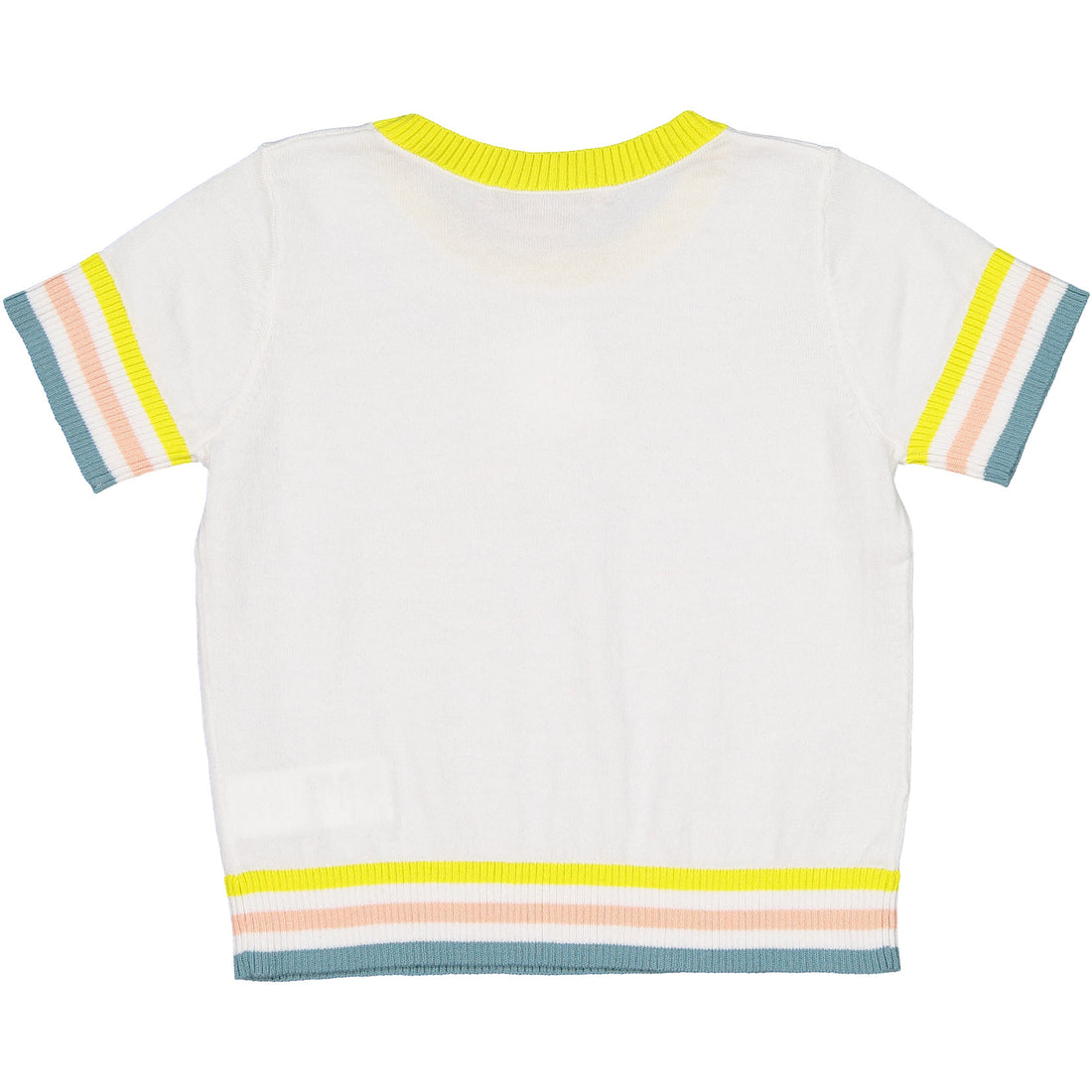 Bonpoint Ecru Stripe Trimmed Sweater