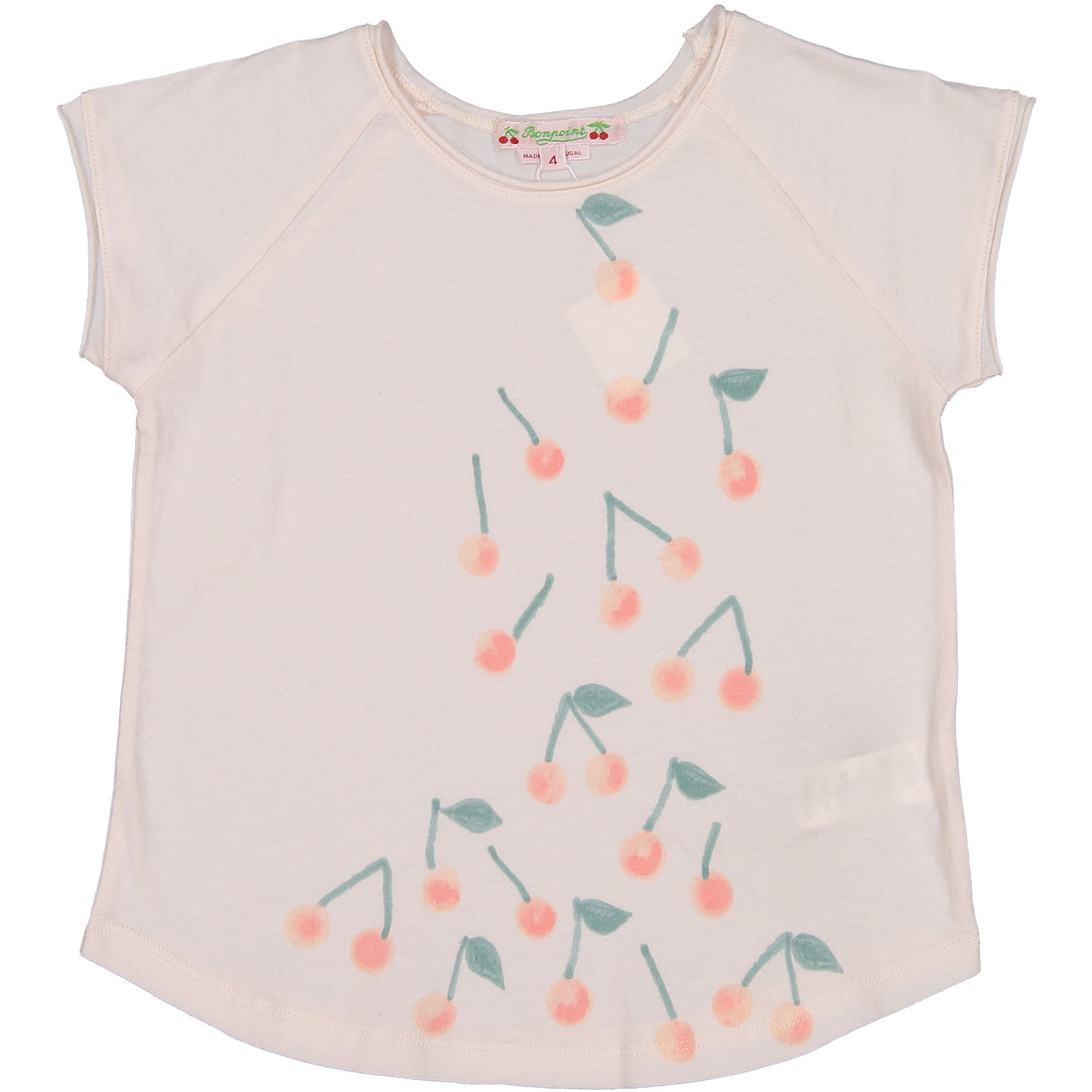 Bonpoint Pink Cherry Watercolor Tee