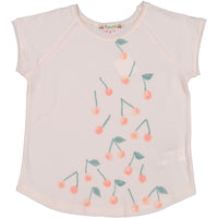 Bonpoint Pink Cherry Watercolor Tee