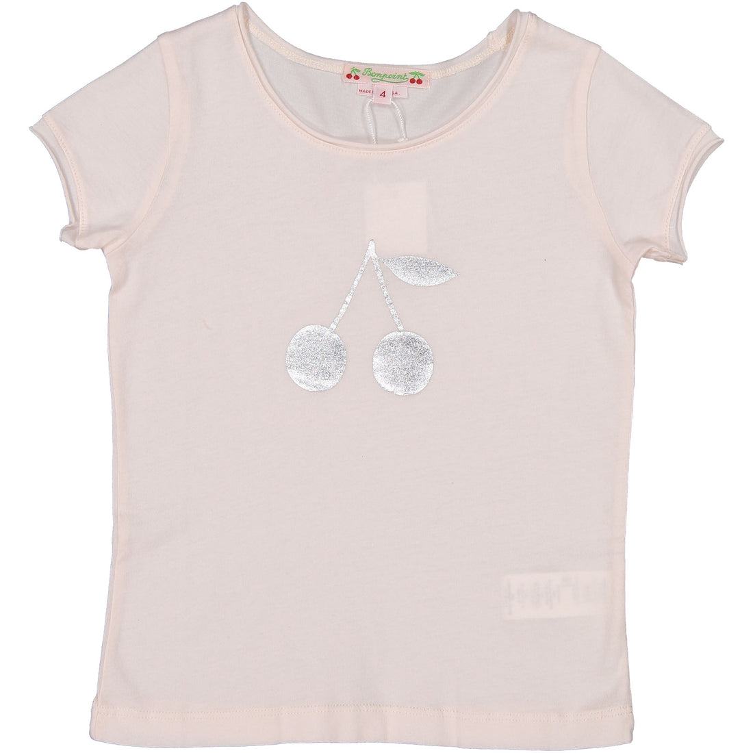 Bonpoint Pink Metallic Cherry Tee