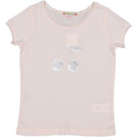 Bonpoint Pink Metallic Cherry Tee