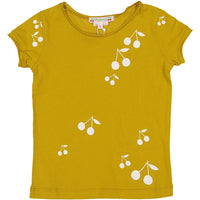 Bonpoint Mustard All Over Cherry Tee