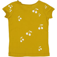 Bonpoint Mustard All Over Cherry Tee