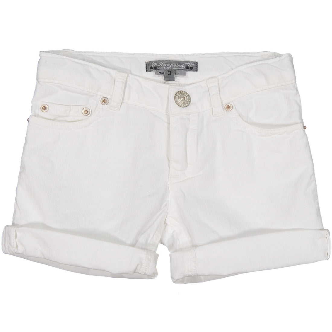 Bonpoint White Jean Shorts