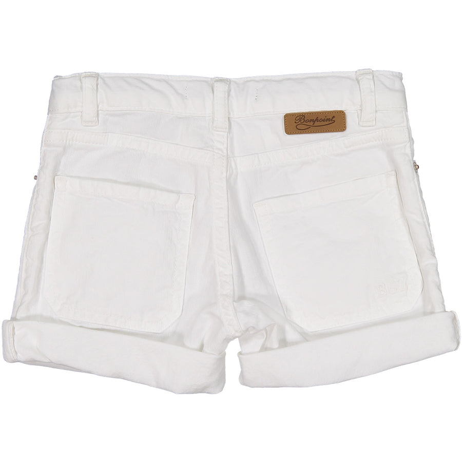 Bonpoint White Jean Shorts