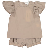 Coco Blanc Mauve Two Piece Ruffle Set