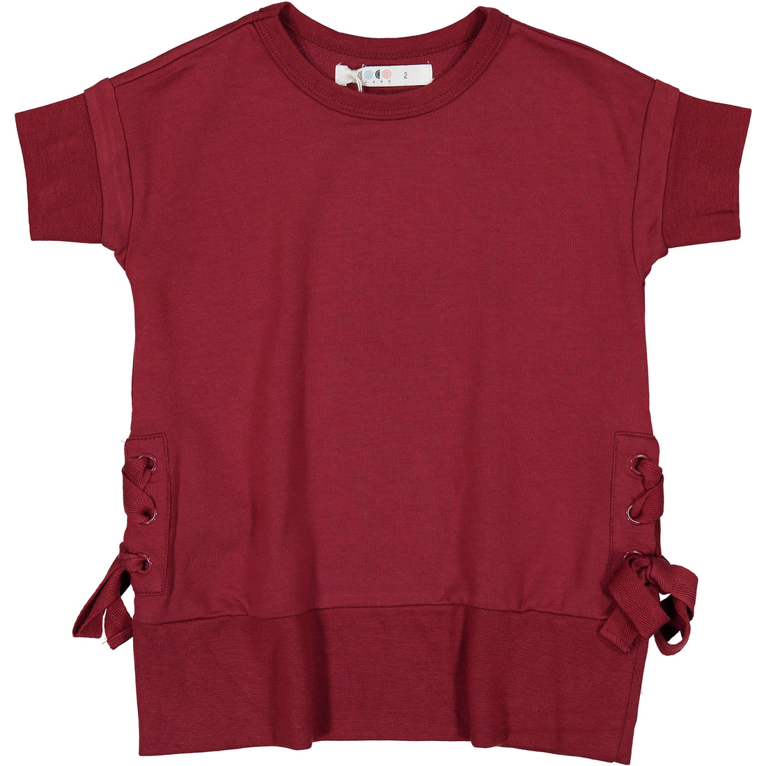 Coco Blanc Dark Red Short Sleeve Weekday Dress