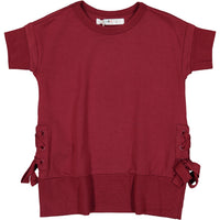 Coco Blanc Dark Red Short Sleeve Weekday Dress