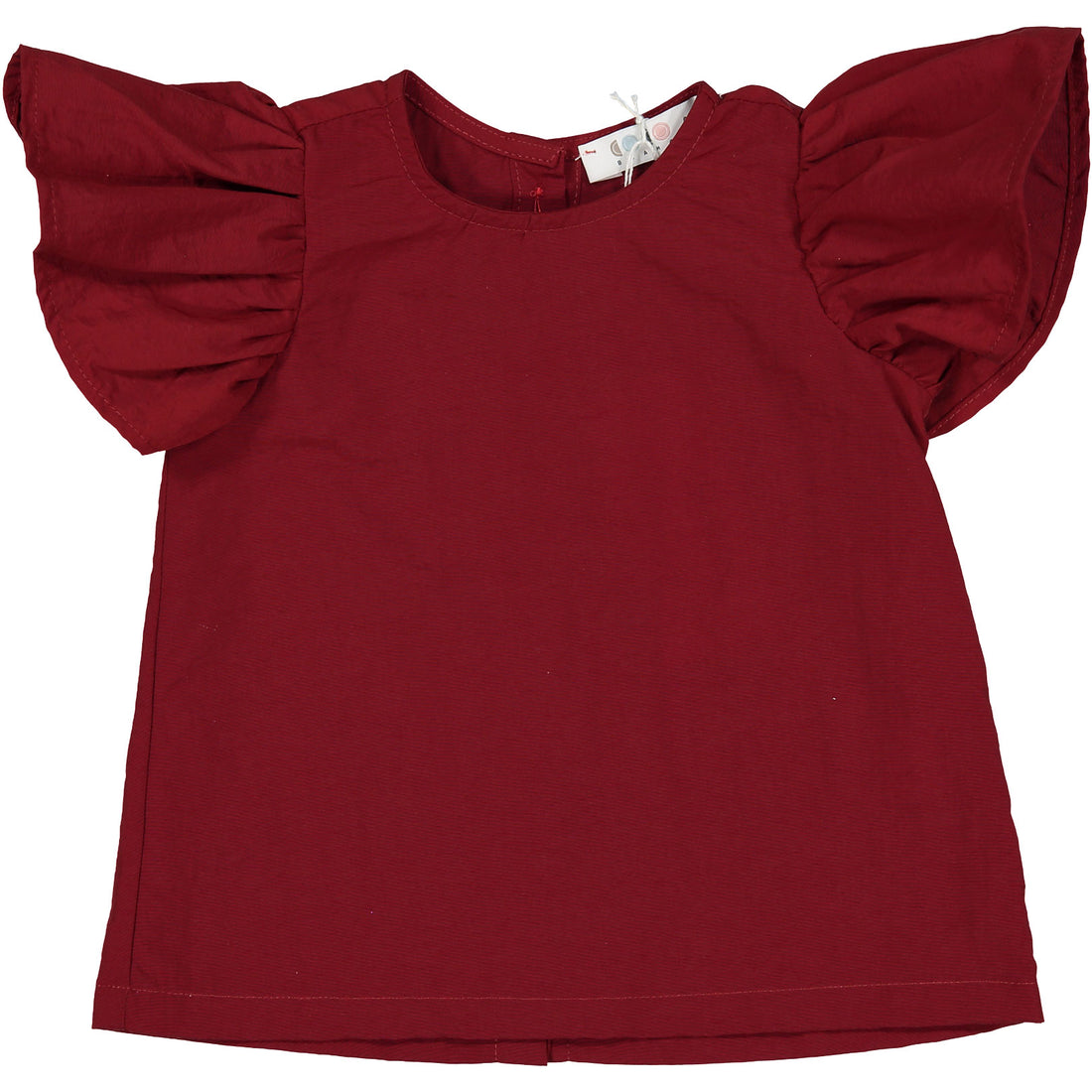 Coco Blanc Deep Red Two Piece Ruffle Set