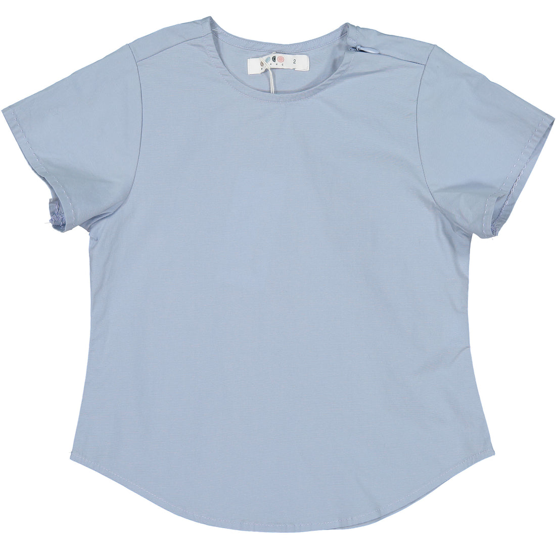 Coco Blanc Light Blue Woven Crew