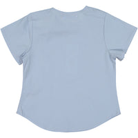 Coco Blanc Light Blue Woven Crew