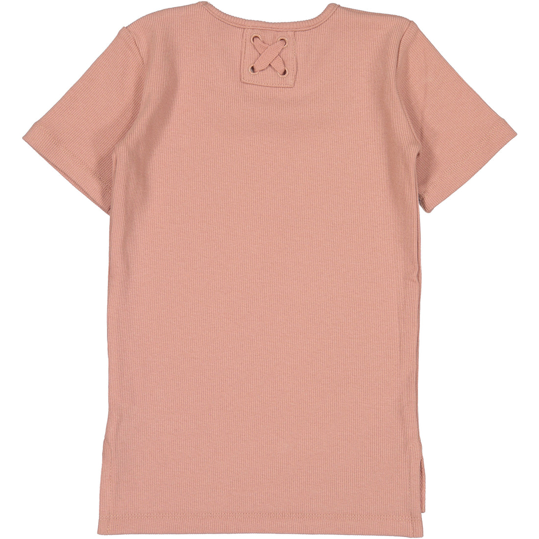 Coco Blanc Blush Pink V-neck Ribbed Tee