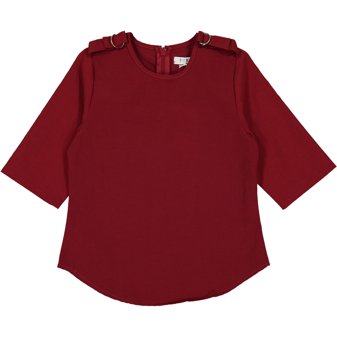 Coco Blanc Deep Red  3/4 Sleeve Crew