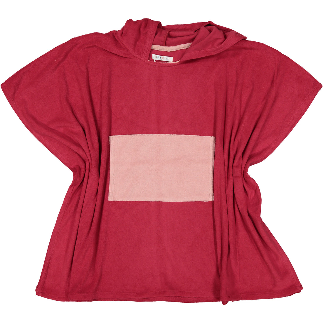 Coco Blanc Red/Mauve Terry Swim Poncho