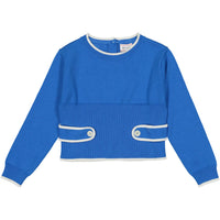 Morley Ocean Blue Hope Knit Sweater