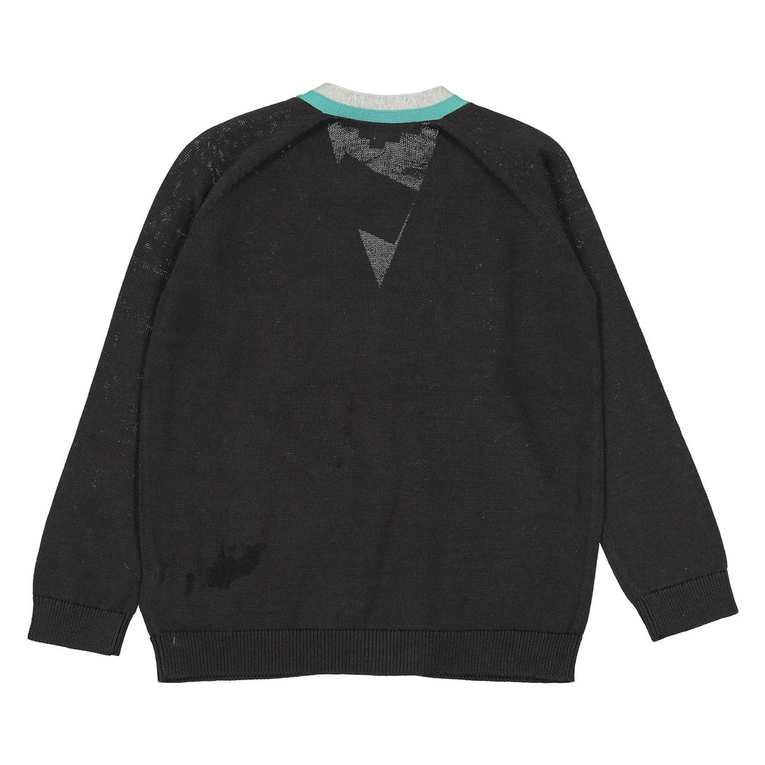 Bonpoint Black Trimmed V-neck Cardigan
