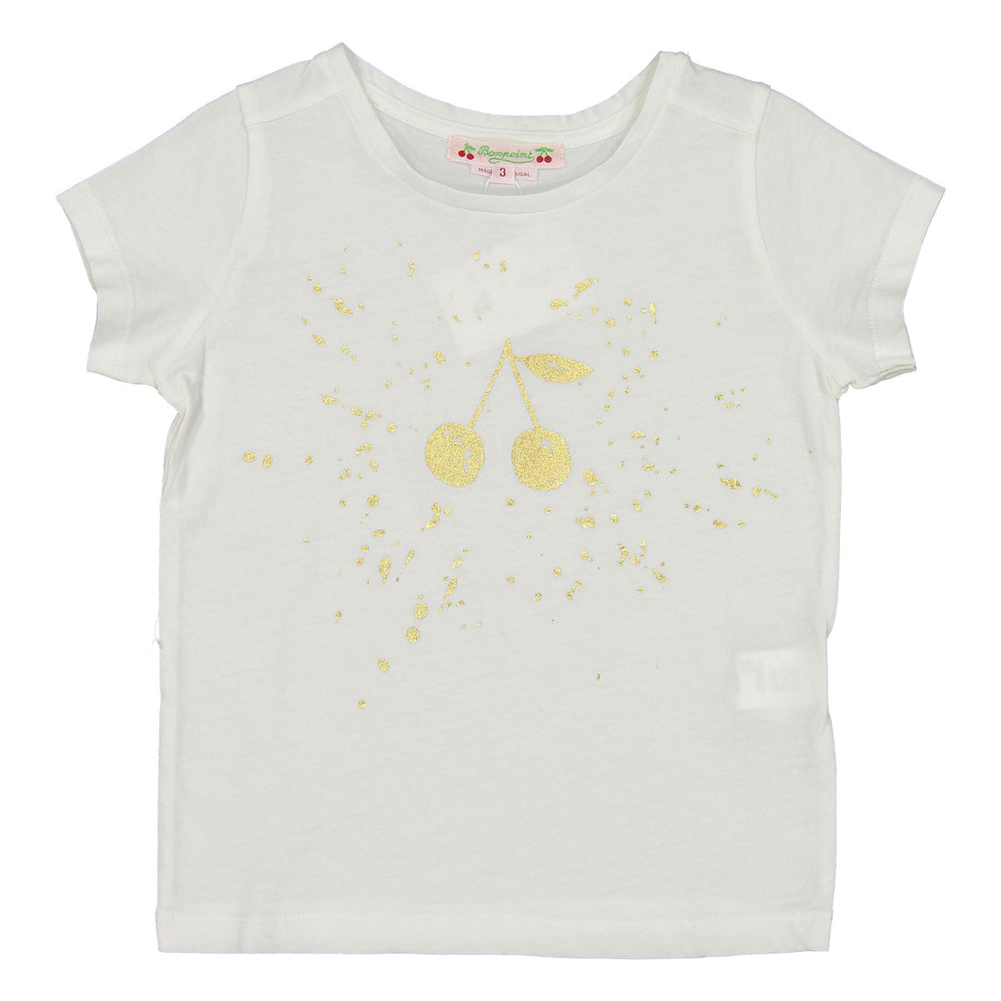 Bonpoint Cream Cherry Sparkle Tee