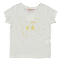 Bonpoint Cream Cherry Sparkle Tee