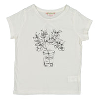 Bonpoint Pink Flower Pot Tee