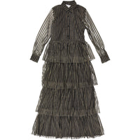 Caroline Bosmans Gold Stripe Layered Gown