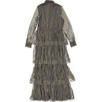Caroline Bosmans Gold Stripe Layered Gown