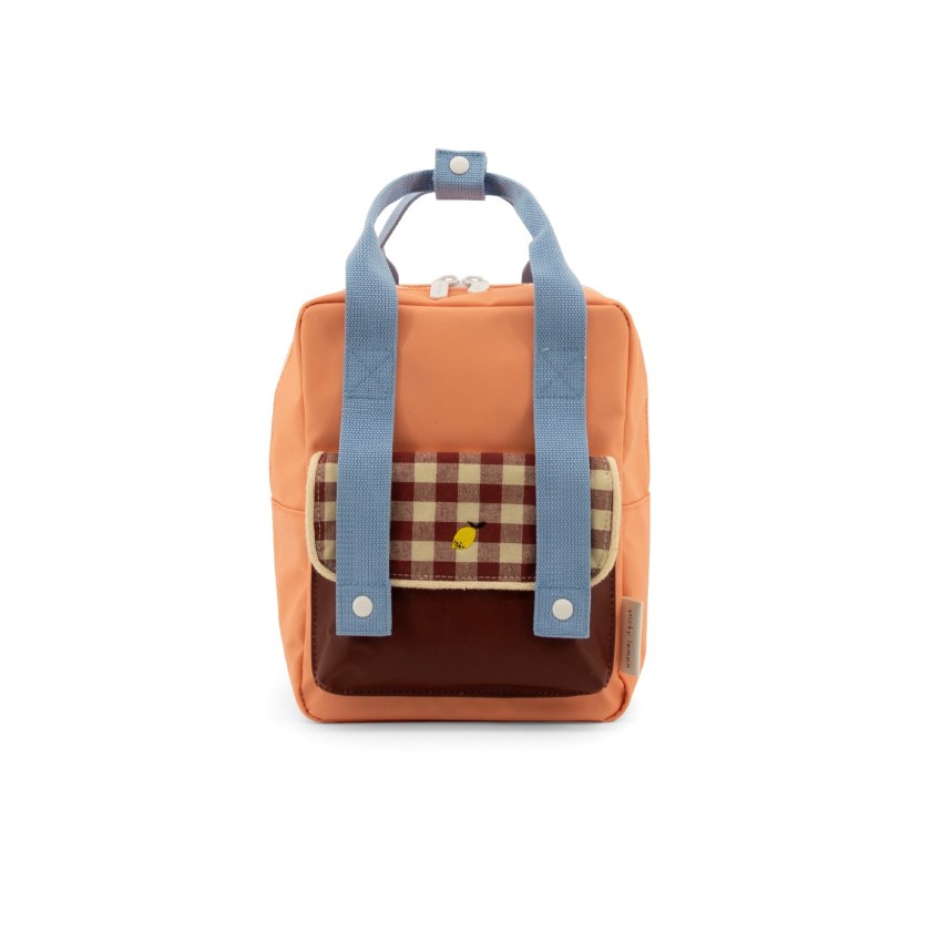 Sticky Lemon Cherry Red/Sunny Blue/Berry Swirl Gingham Small Backpack