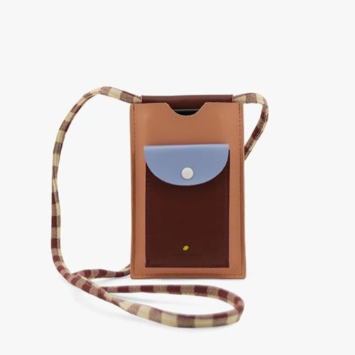 Sticky Lemon Cherry Red/Sunny Blue/Berry Swirl Gingham Phone Pouch