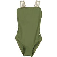 Nueces  Khaki/Gold Bow Swimsuit