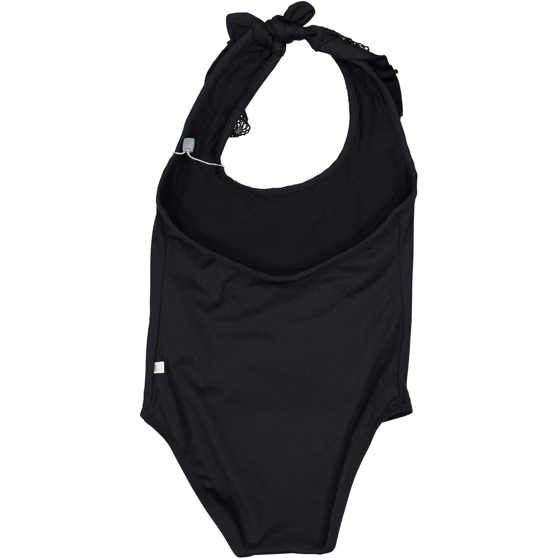 Nueces  Black Crochet Halter Swimsuit