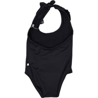 Nueces  Black Crochet Halter Swimsuit