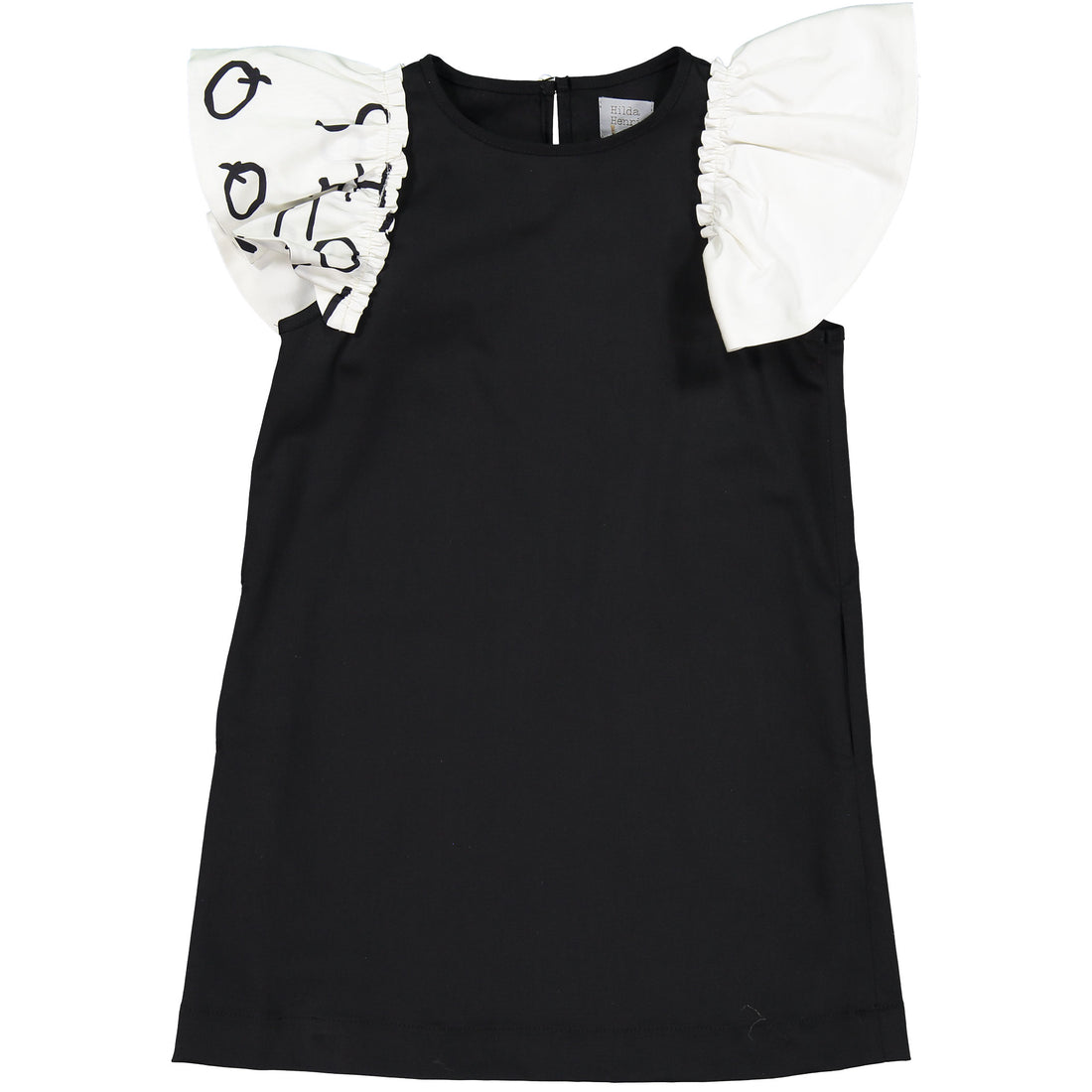 Hilda.Henri Black/White Marguerite Dress