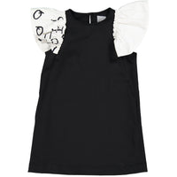 Hilda.Henri Black/White Marguerite Dress