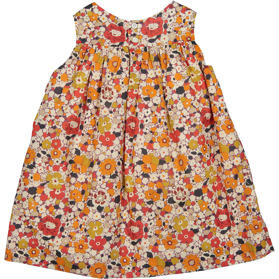 Bonpoint Orange Floral Baby Dress