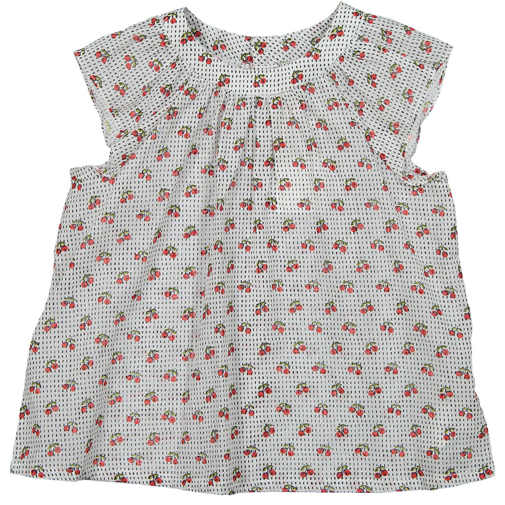 Bonpoint Cherry Stitched Baby Blouse