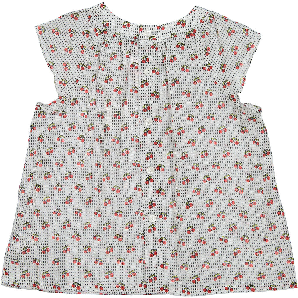 Bonpoint Cherry Stitched Baby Blouse