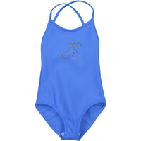 Bonpoint Bright Blue Cherry Rhinestone Swimsuit
