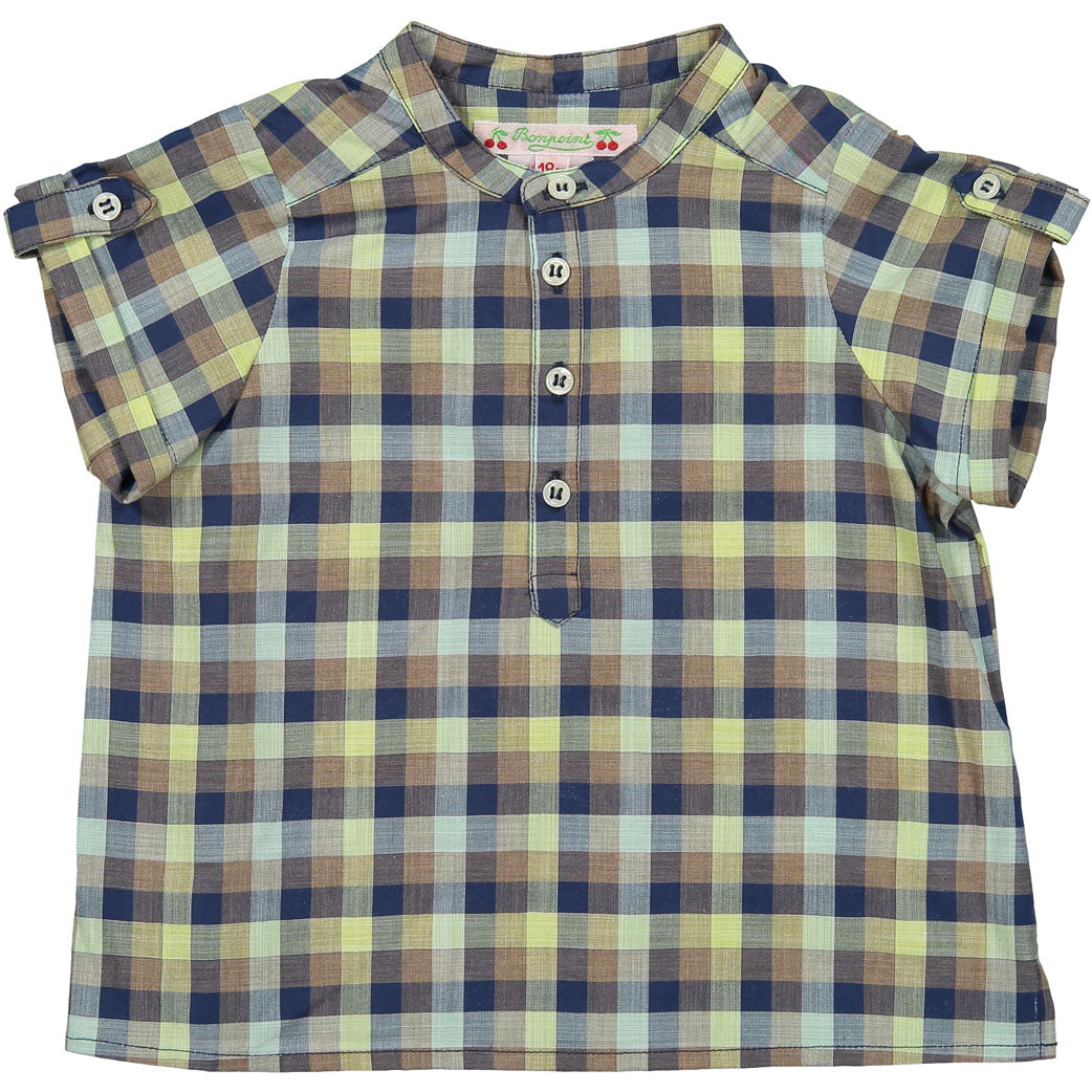 Bonpoint Blue Plaid Baby Tunic