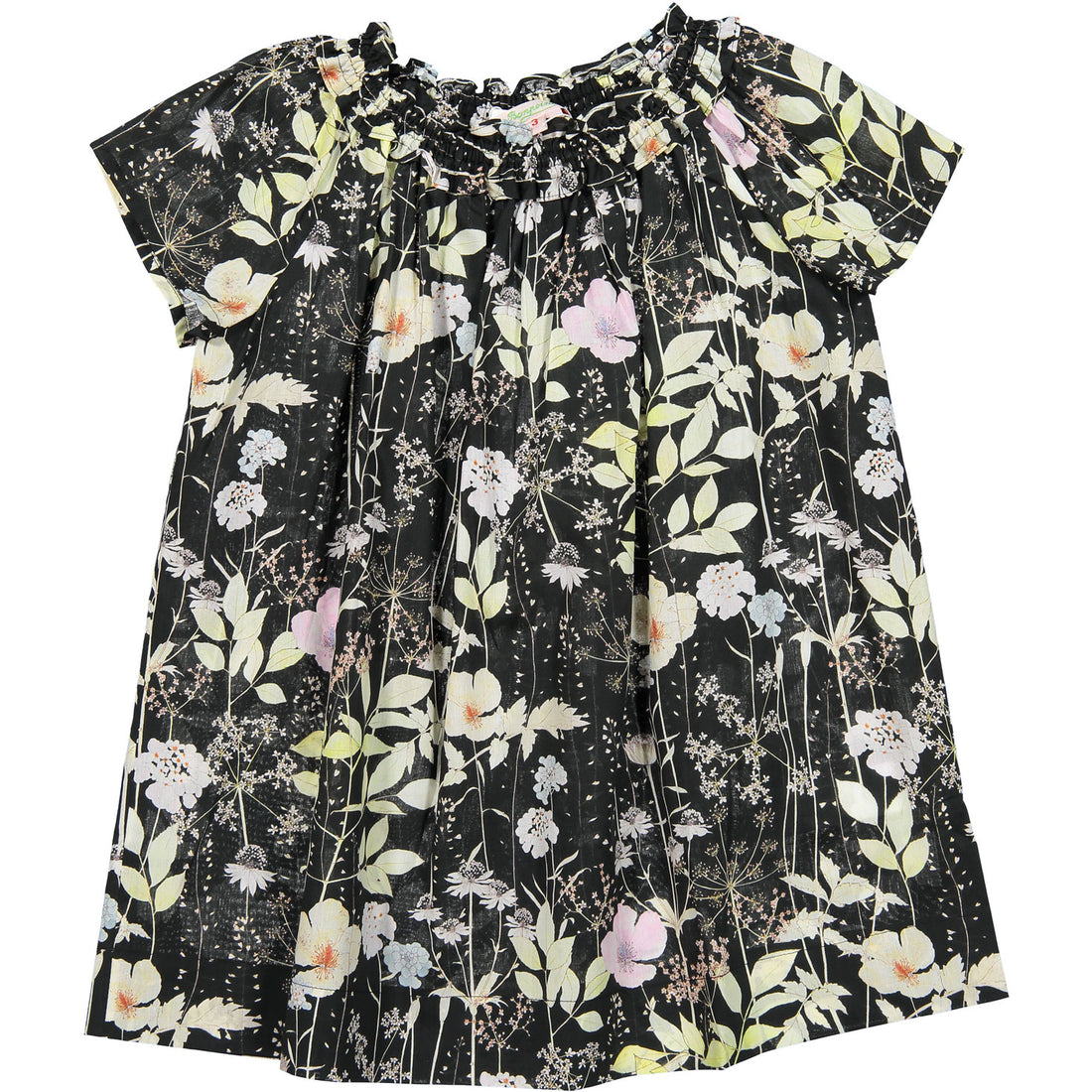 Bonpoint Black Floral Garden Swing Dress